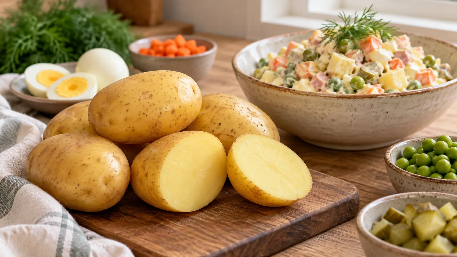 Какой картофель лучше для салата оливье