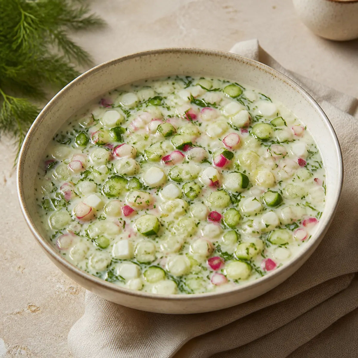 Классическая окрошка на квасе