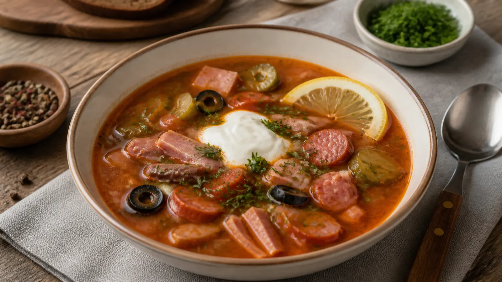 Солянка сборная мясная классическая